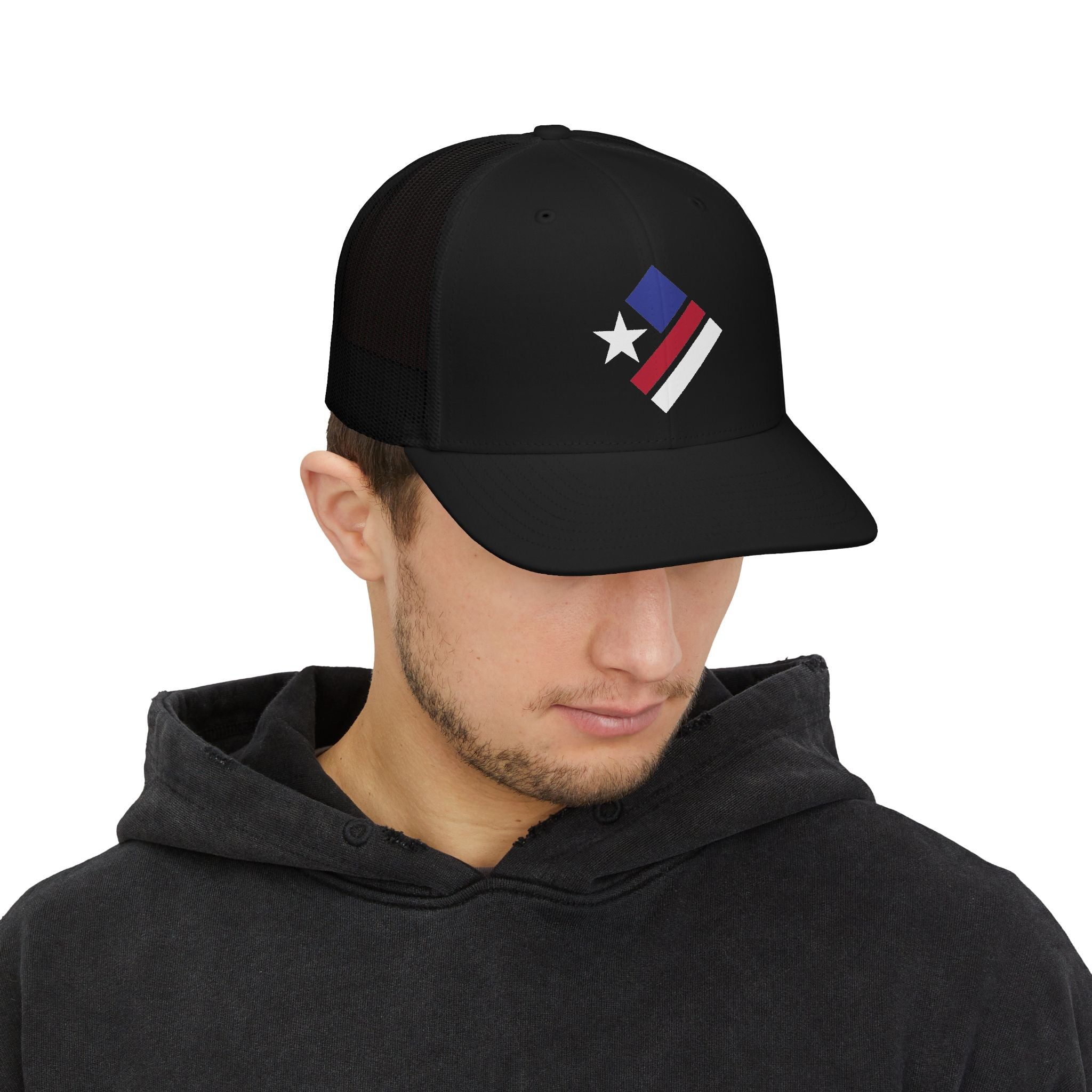 Classic Red White & Blueprint Trucker Hat